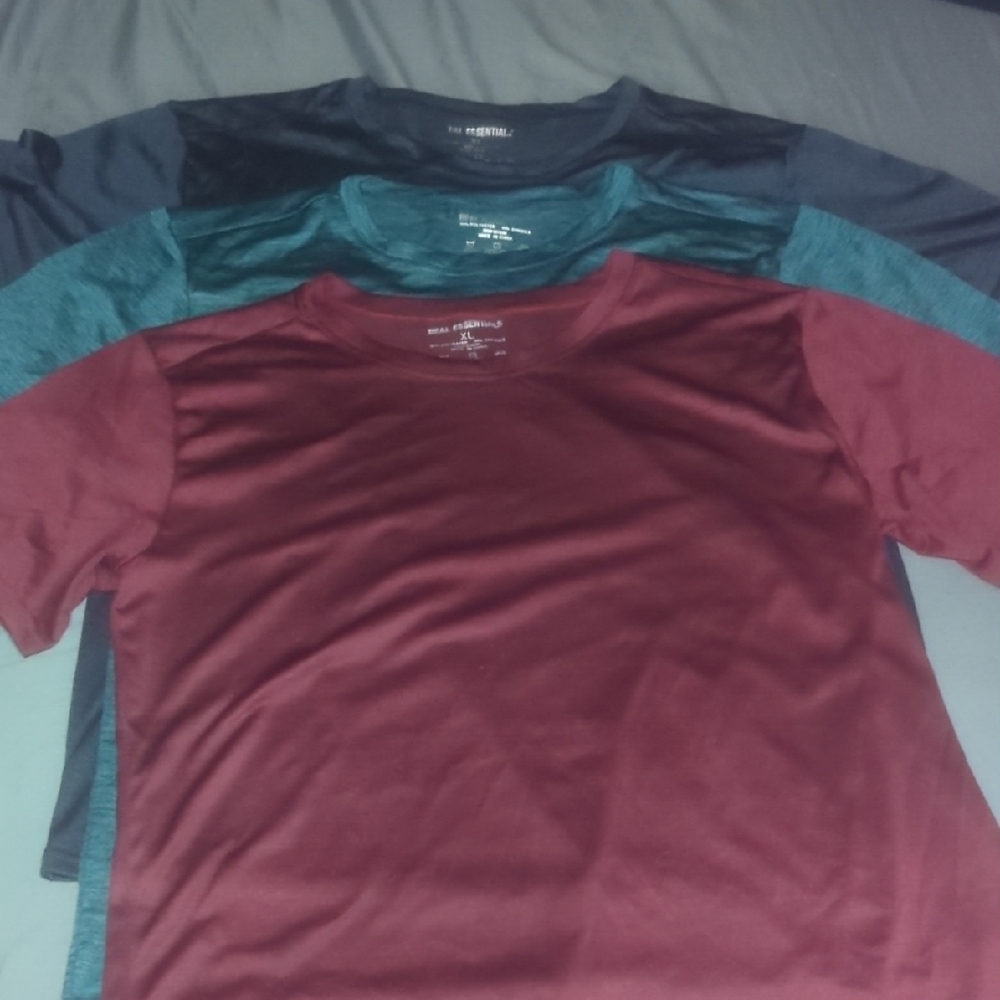 Essentials Short Sleeve Tees - Burgundy, Teal, Black